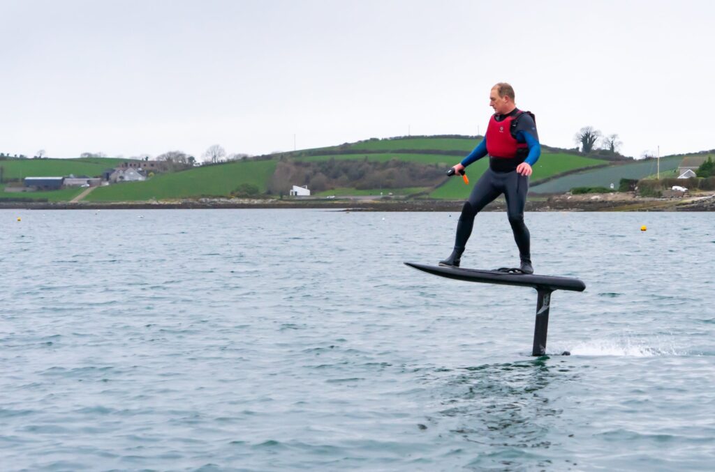 Man Efoiling Rolling Hills