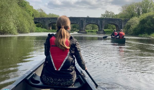 Canoeing Towards Historic Stone Bridge Quoile