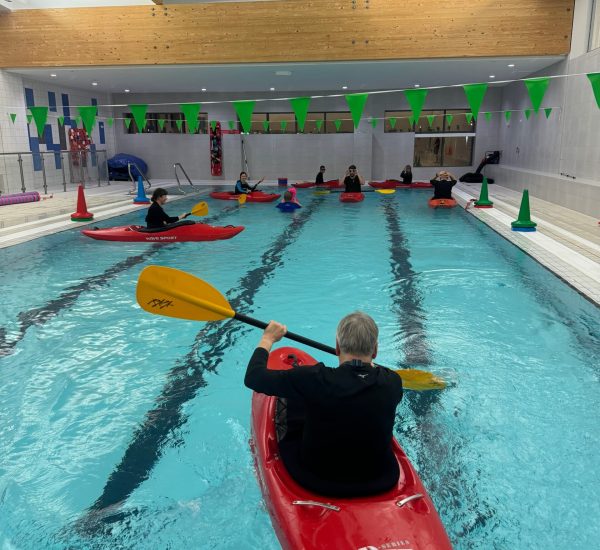 Kayak Rolling Practice In Swimming Pool